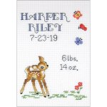 Baby Deer Sampler Counted Cross Stitch Kit (image for) Baby Deer Sampler Counted Cross Stitch Kit